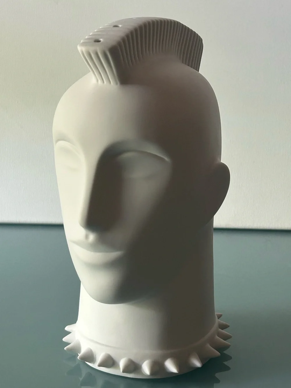 Jonathan Adler Mohawk Lollipop Holder White Porcelain Punk Rock Head Home. Decor